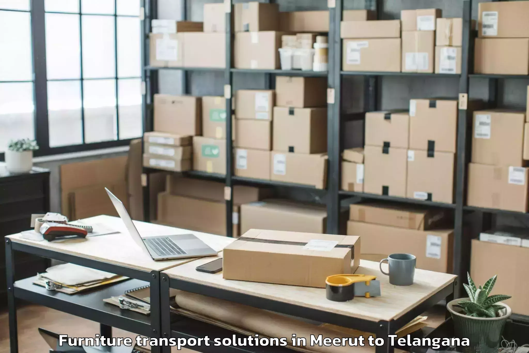 Efficient Meerut to Jagtial Furniture Transport Solutions